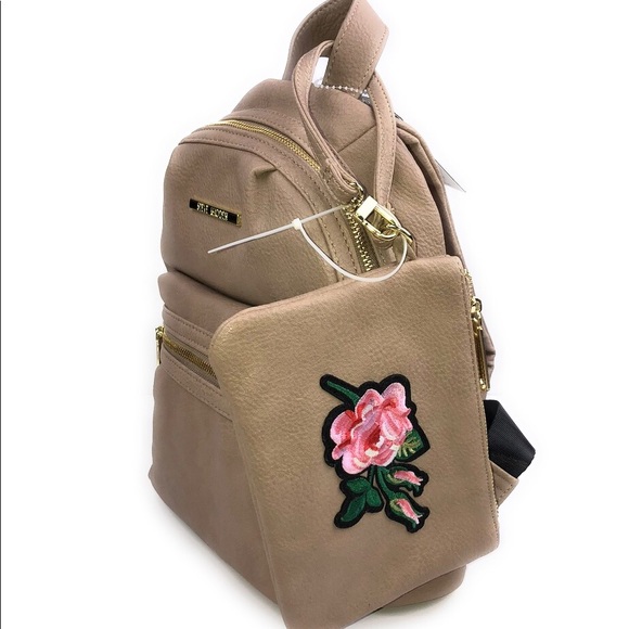 Steve Madden Mini Backpack Purse Nude Tan Blush - Picture 4 of 7